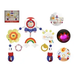 GENERICO - Móvil Arco Musical Cohete Perrito Astronauta con Luces - Sensorial Bebé Niño