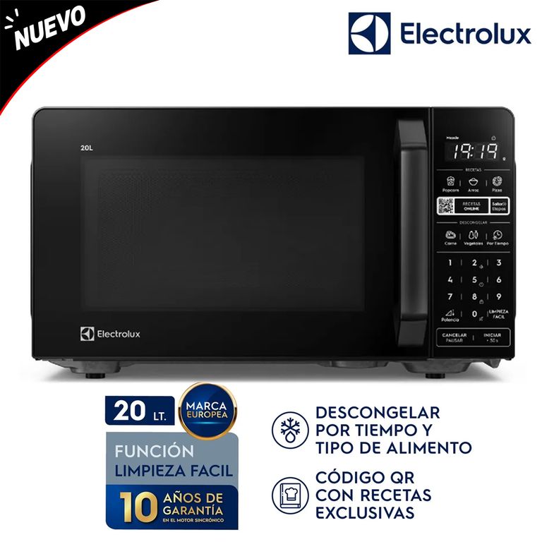 Microondas 20L Función Descongelar Negro EMDZ20S2GAB