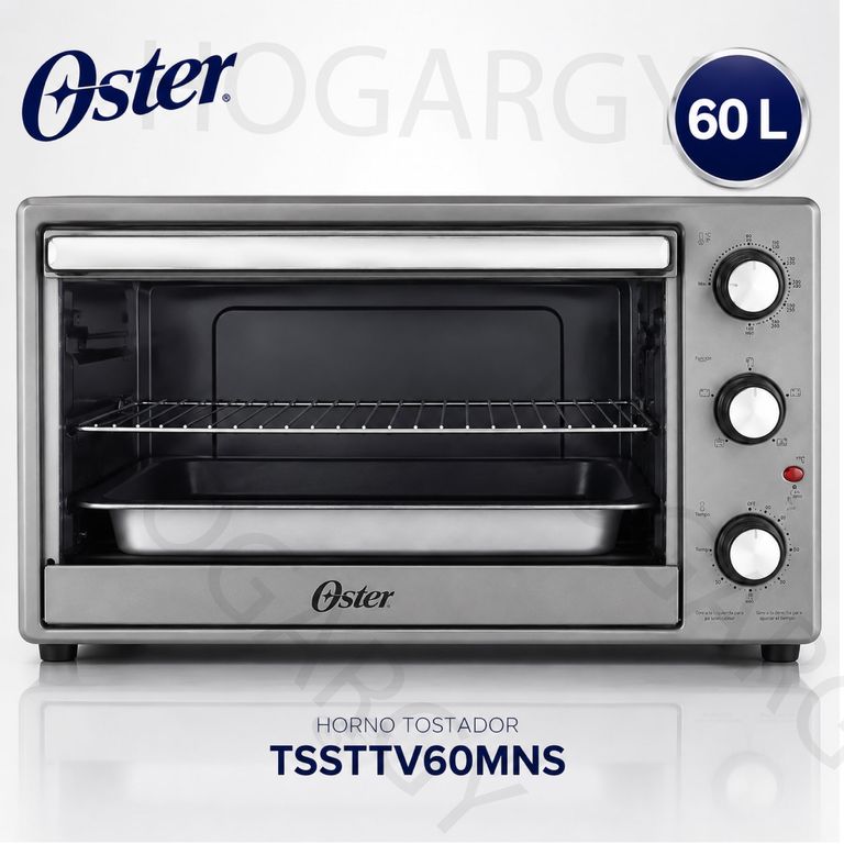 Horno Eléctrico XL 60 Litros con Convección y Rostizador TSSTTV60MNS Gris