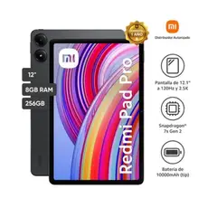 XIAOMI - TABLET REDMI PAD PRO 8GB 256GB 12.1 Pulg.Gris COMBO TECLADO + LAPIZ