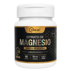 ZENDLAB - Citrato de Magnesio en Gomitas con Vitamina C 60 Und