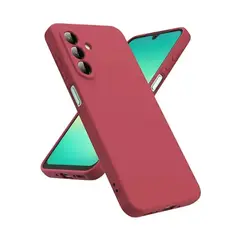 I2GO - Case para Samsung A26 de silicona antigolpes, cobertura total, color Cherry