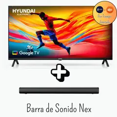 HYUNDAI - Televisor 50 Pulgadas QLED FHD Google TV HYLED5027QFG + Promocion + Soundbar Nex