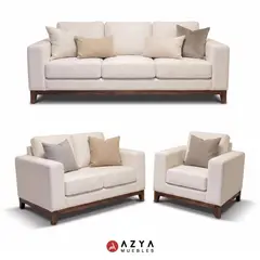 AZYA MUEBLES - Juego de Sala 3-2-1 Lóndres - Beige