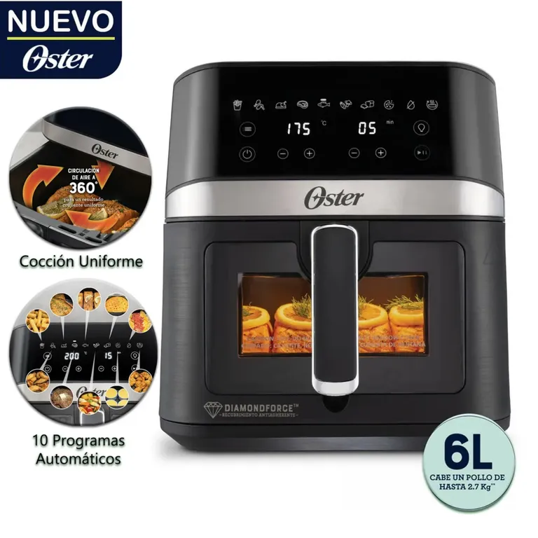 Freidora de Aire Digital 6Litros CKSTAF60WDDF Con 10 Programas