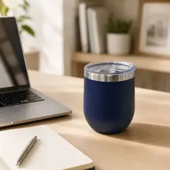 GENERICO - ⁠Mug Térmico Acero Inoxidable 360 ml con Tapa Azul
