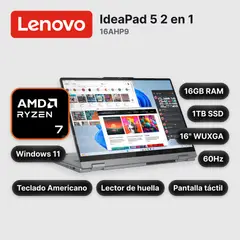 LENOVO - LaptopLenovo IdeaPad 5 2 en 1 16AHP9 Ryzen 7-8845HS 16GB 1TB SSD 16" (83DS0056US)