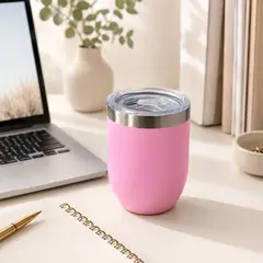 GENERICO - ⁠Mug Térmico Acero Inoxidable 360 ml con Tapa Rosado