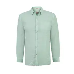 ROCKFORD - Camisa Lino Orgánico Hombre Linentext VERDE