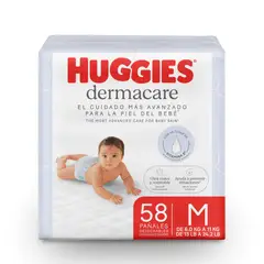 HUGGIES - PAÑAL DERMACARE PURO & NATURAL M X58