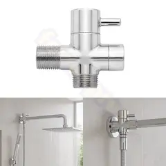 FERREXPRESS - Valvula Desviadora para Ducha de Bronce Cromado directo pared