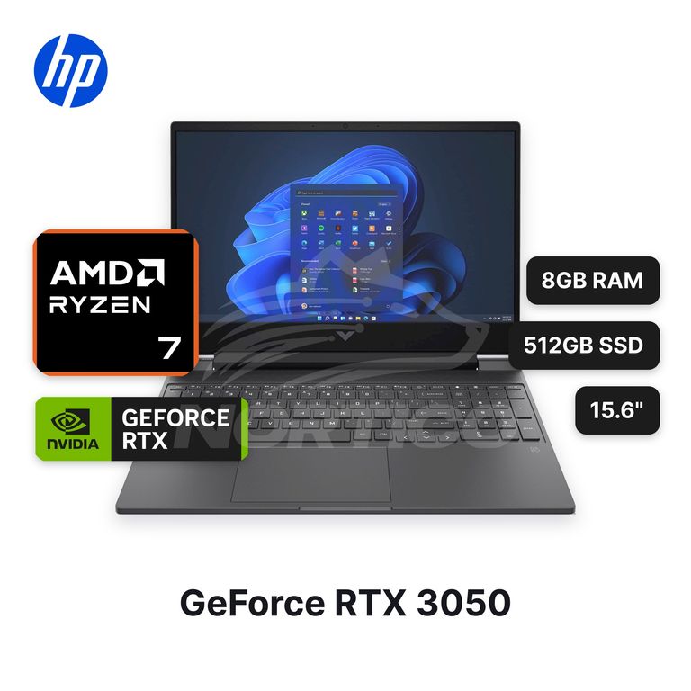 Laptop Victus 15-FB3018LARyzen 7-7445HS 8GB 512GB SSD RTX 3050 15.6" (BT4F5LA#ABM)