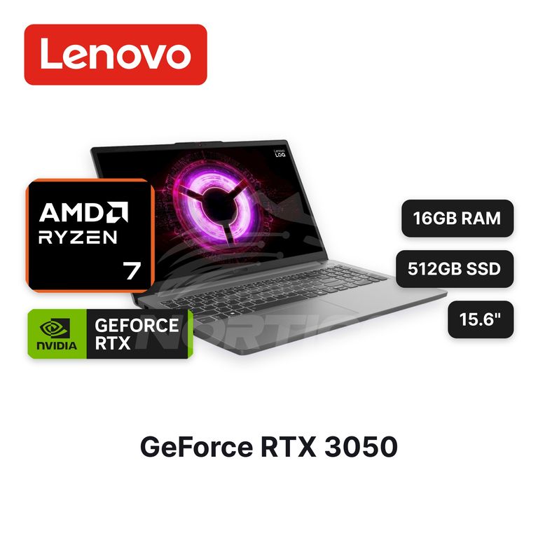 Laptop LOQ Essential15ARP10E Ryzen 7-7735HS 16GB 512GB SSD RTX 3050 15.6" (83S00049LM)