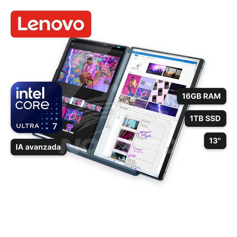 REACONDICIONADO Laptop YogaBook 9 13IMU9 Core Ultra 7-155U 16GB 1TB SSD 13" (83FF0000US)
