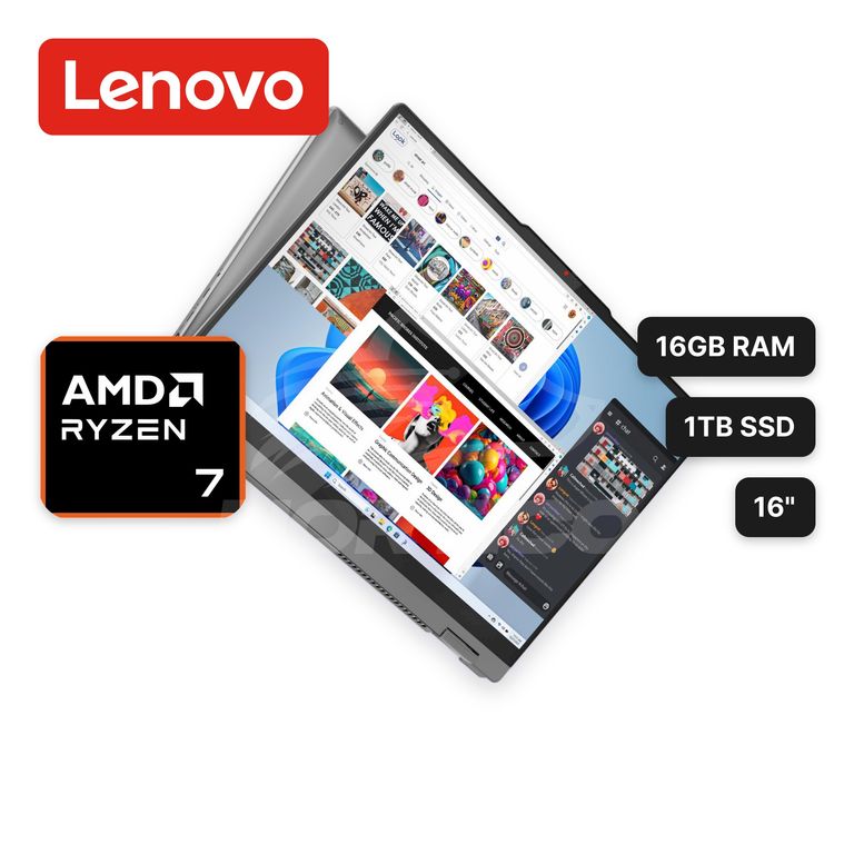 Laptop IdeaPad 52-en-1 16AHP9 Ryzen 7-8845HS 16GB 1TB SSD 16" (83DS0056US)