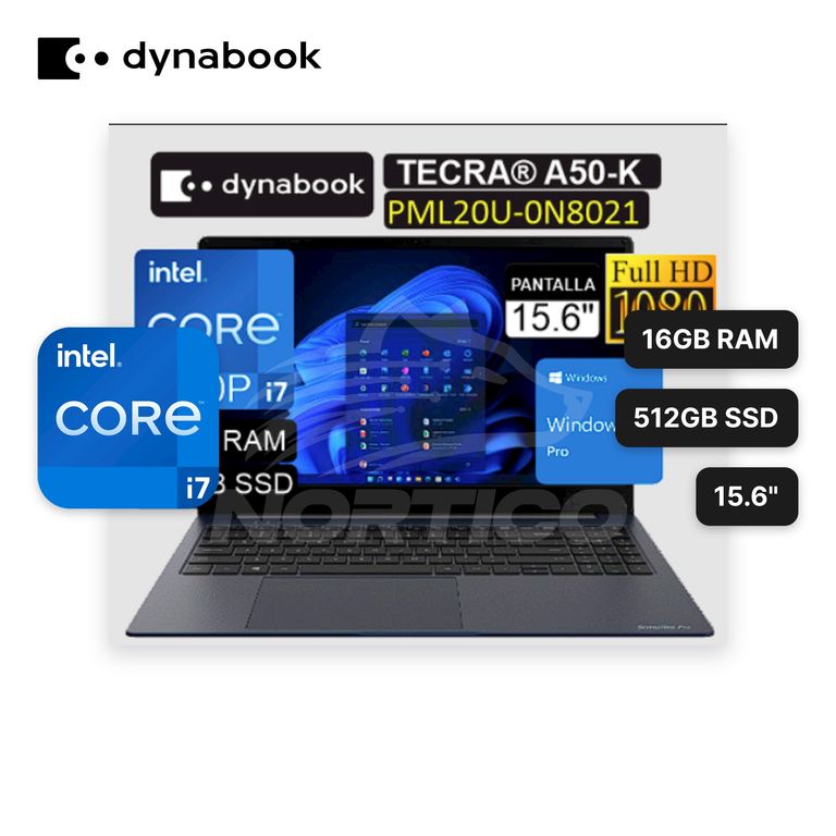 Laptop Tecra A50-KCore I7-1260P 16GB 512GB SSD 15.6" (PML20U-0N8021 (S))
