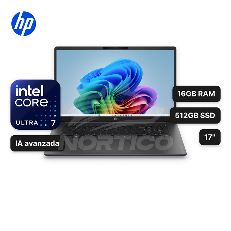 Laptop OmniBook 317-DG0107DX Core Ultra 7-255U 16GB 512GB SSD 17" (D7NF3UA#ABA)