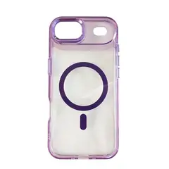 IBOX - Case para iPhone Air Metal Glow, con MagSafe para carga inalámbrica, soporte en cámara, morado