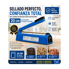 GENERICO - MAQUINA SELLADORA DE BOLSAS 20 CM