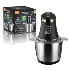 RAFF - PICADOR TRITURADOR DE CARNE 1000W DE 3L MARCA RAF R 7035 CUCHILLAS EN ASPIRAL DE 4 TRITURA FRUTA,