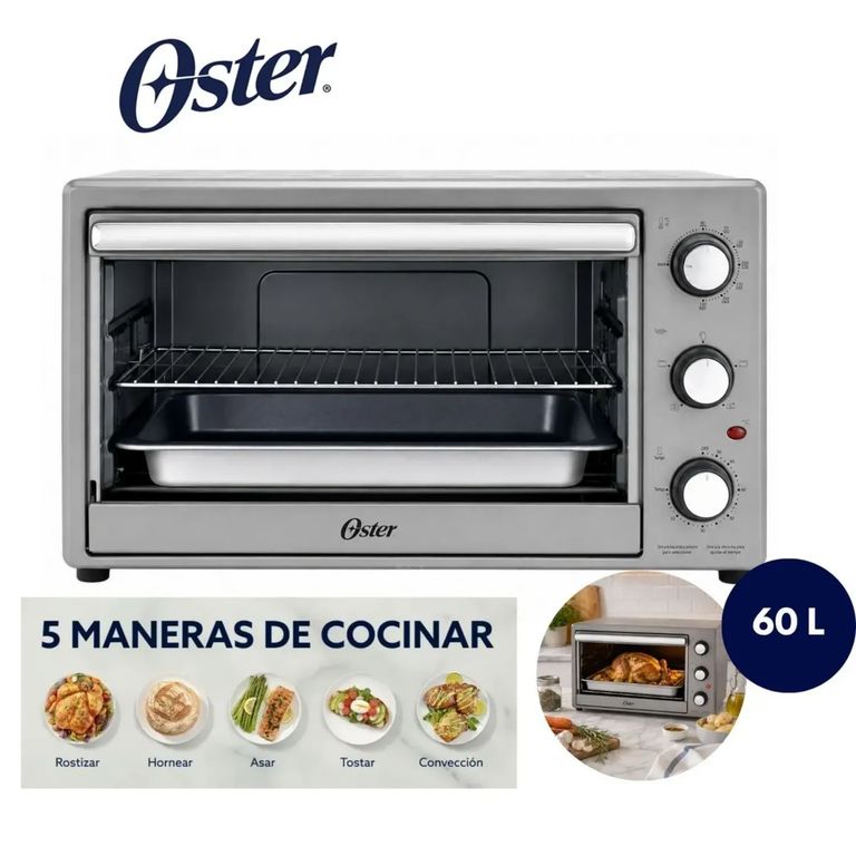 Horno Eléctrico XL 60 Litros con Convección y Rostizador TSSTTV60MNS GrisHorno Eléctrico
