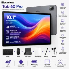 BLACKVIEW - Tablet Tab 60 Pro 4G LTE 10.1" ( 8+16GB)24+128GB GRIS más accesorios