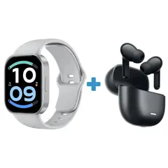 XIAOMI - Smartwatch Redmi Watch 6 Active Gris + Redmi Buds 8 Lite Negro