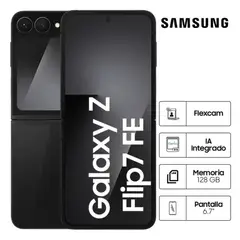 SAMSUNG - Celular Z FLIP7 FE 5G 8GB 128GB Negro