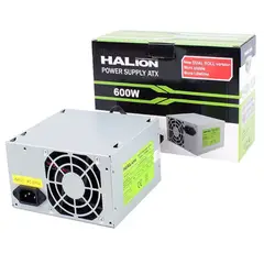 HALION - Fuente de Poder ATX 600W P8 para PC 20+4 Pines SATA Molex