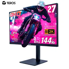 Teros - MONITOR TE-2720CS QHD 27 " IPS 144hz 1ms HDMI SPEAKER CAMARA DOBLE MICROFONO