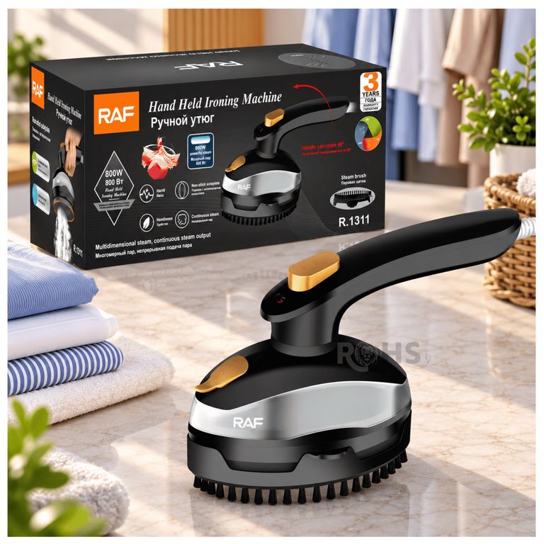 Plancha Vaporizadora de Mano RAF R.1311 - 800W - Diseño Compacto 95ml