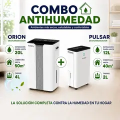 PURIO - Combo Antihumedad Deshumedecedor ORION + Deshumedecedor PULSAR