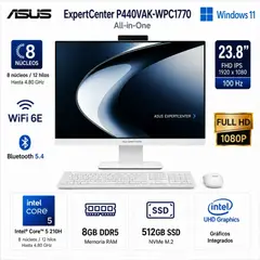 ASUS - All In One P440VAK-WPC1770 Core 5-210H 8GB DDR5 512GB 23.8 FHD IPS Win11 P440VAK-WPC1770