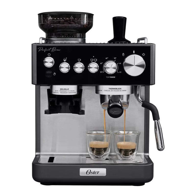 Cafetera Espresso BVSTEM7301 Molinillo de Muelas y Porta Filtro de 58 mm