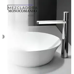 FRATELLI - MEZCLADORA MONOCOMANDO DE LAVATORIO ALTO GESSI BRONCE CROMADO