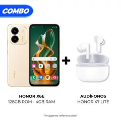 HONOR - CELULAR X6E 4GB+128GB + Audifonos Choice X7 LITE