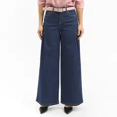 Parada 111 - PANTALON JEAN PALAZZO MUJER AZUCENA AZUL