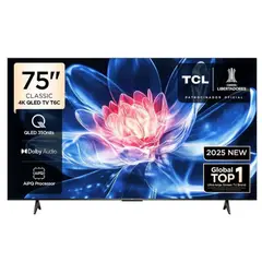 TCL - Televisor QLED 75 pulgadas Smart TV 75T6C 4K Google TV