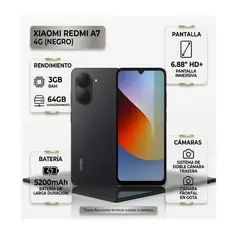 XIAOMI - Celular Redmi A7 3GB RAM 64GB 6.88 5200mAh 4G Negro.