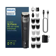 PHILIPS - Rasuradora Afeitadora Norelco Multigroom Series 5000 MG5900/49 18 Piezas