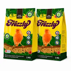 GENERICO - Pack x2 Frezzly – Alimento para Canarios y Aves pequeñas 1kg c/u - 2kg / ...