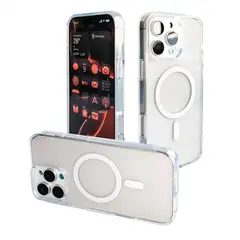 IBOX - Case para iphone 16 pro max clear, con magsafe para carga inalámbrica, transparente