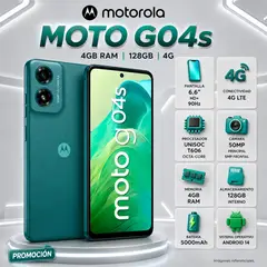 MOTOROLA - Celular Moto G04s 4GB RAM 128GB VERDE / VERDE / VERDE