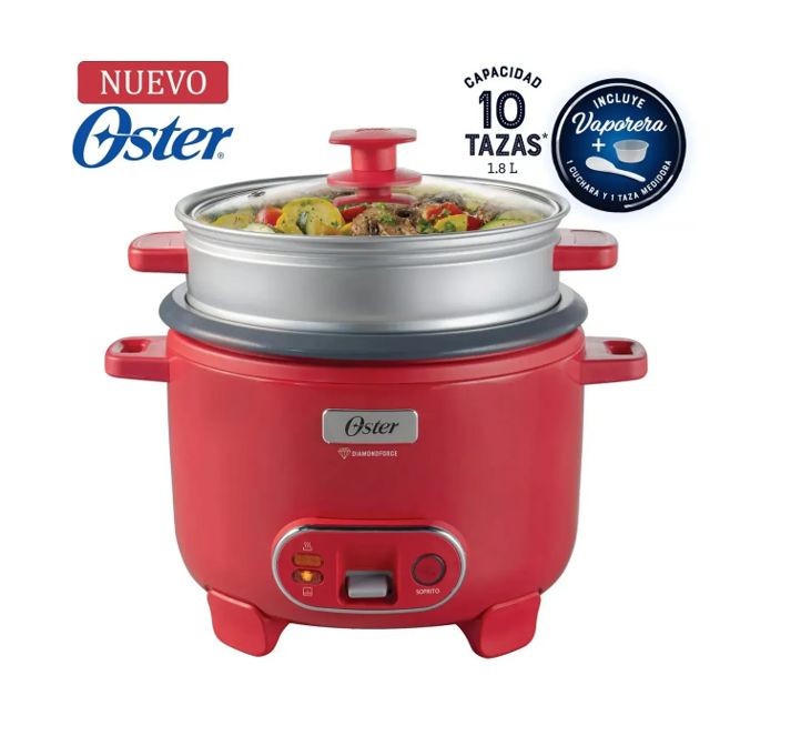 Olla Arrocera Sofrito y Vaporera DiamondForce 3 en 1 CKSTRC10DFPNK - Rojo