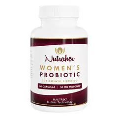 NUTRAHER - Probiótico para Mujer 50 Billones UFC + Prebióticos 60 Cápsulas