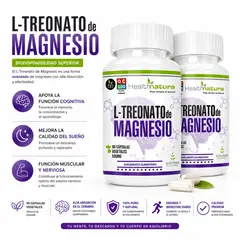 HEALTHNATURAL - PACK 2 L-TREONATO DE MAGNESIO 1000MG