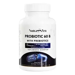 NUTRAHER - Probiótico 60 Billones UFC NUTRAZEN con Prebióticos 60 Cápsulas