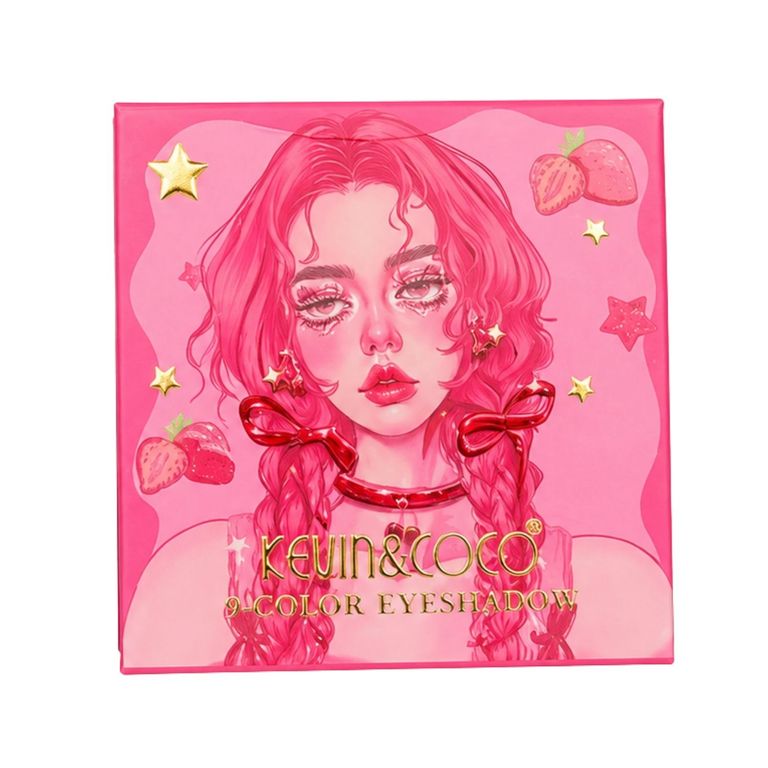 Mini paleta de sombras de ojos de 9 tonos rosa - KEVIN & COCO