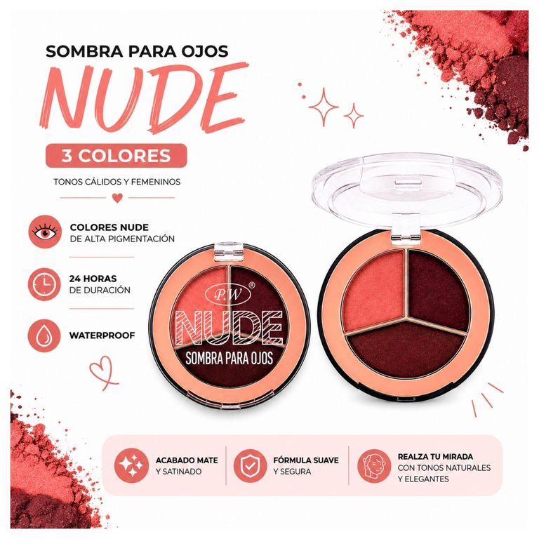Paleta compacta redonda sombra para ojos tono 04 - P&W
