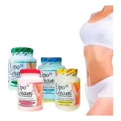OEM - Pack de 4 Lipo Cream Crema Reductora y Reafirmante 500 gr / Lipo Cream